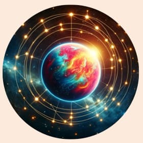 Saturnus-planeetta astrologisen ennustamisen symbolina